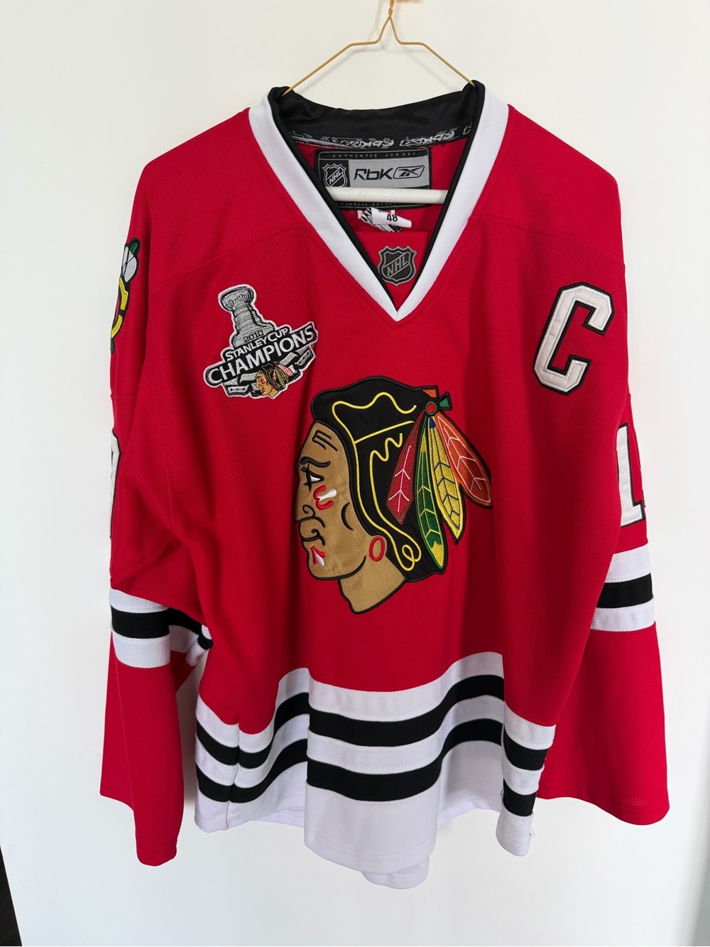 CCM/Reebok Red Hockey Jersey with Black and White Trim